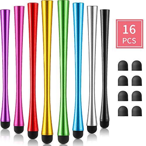 Outus 8 개 슬림 Waist 스타일러스 with 8 mm 파이버 팁 스타일러스 Pens,펜 정전식 스타일러스 for 터치 스크린 디바이스 호환가능한 with 아이폰, 아이패드, 태블릿,태블릿PC (8 컬러)