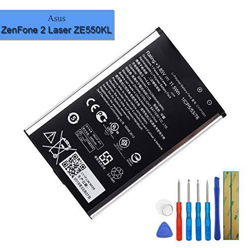 New 교체용 배터리 C11P1501 호환가능한 with Asus ZenFone2 레이저 셀피 ZE550KL ZE601KL 3000mAh with 툴
