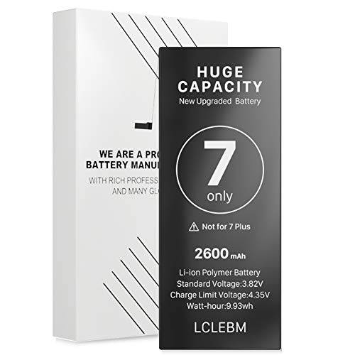 LCLEBM [2600mAh] 배터리 for 아이폰 7, New 0 싸이클 더높은 용량 배터리 교체용 for 아이폰 7, Only for 아이폰 7 배터리