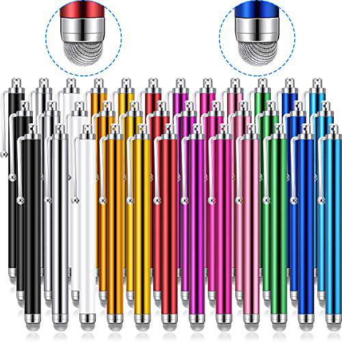 Outus 36 개 스타일러스 Pens,펜 파이버 팁 Series 정전식 스타일러스 Pens,펜 for 범용 터치 스크린 디바이스 호환가능한 with 아이폰, 아이패드, 태블릿,태블릿PC (12 컬러)