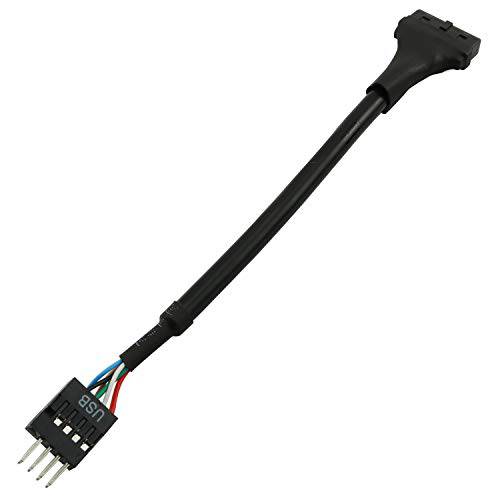 Longdex 2PCS USB 3.0 20 핀 Female to USB 2.0 9-Pin Male 메인보드 어댑터 컨버터 케이블