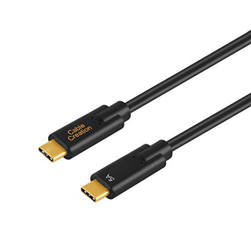 CableCreation USB C to USB C 3.1 Gen2 케이블 100W 5A Fast 충전, 1ft USB-C to C 케이블 10Gbps, 지원 4K 영상, 호환가능한 with Oculus 퀘스트/ Link, 맥북 Pro15-inch, 삼성 T3 SSD, 노트 10, Black