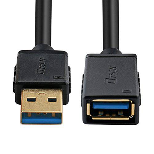 DTECH 6ft USB 3.0 연장 케이블 타입 A Male to Female Port 케이블 - 블랙 - 2m