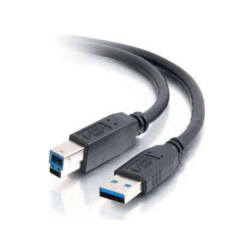 C2G 54174 USB 케이블 - USB 3.0 A Male to B Male 케이블 for 프린터, Scanners, Brother, Canon캐논, Dell, Epson, HP and More, 블랙 (6.6 Feet, 2 미터)