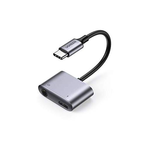 UGREEN USB C to 3.5mm 헤드폰 어댑터 with USB C PD 3.0 충전 Port, 호환가능한 for 삼성 S20+/ S20 울트라/ S20/ Note10+/ Note10, Pixel 4 3 2 XL, 아이패드 프로 2020/ 2018, OnePlus and More