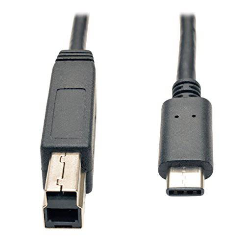 Tripp Lite 3 ft. USB 3.1 Gen 2 USB-C to USB-B 케이블 (M/ M), USB Type-C to USB 3.0 Type-B, 10 Gbps 고속 충전 (U422-003-G2)