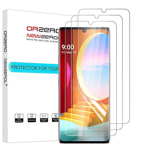 (3 Pack) Orzero  호환가능한 for LG Velvet (Premium 퀄리티) Edge to Edge (풀 Coverage) 화면보호필름, 액정보호필름, 고 해상도 Anti-Scratch Bubble-Free (평생 교체용)