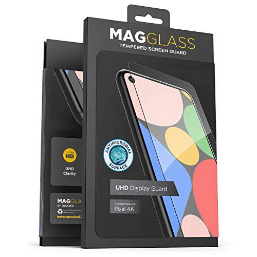 Magglass 구글 Pixel 4a 매트,무광 화면보호필름, 액정보호필름 (지문인식 방지) Bubble-Free Anti 글레어 강화유리 Anti-Microbial 디스플레이 방지 (케이스 호환가능한)