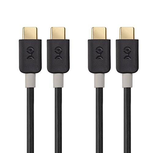 Cable Matters 2-Pack 슬림 Series USB C to USB C 케이블 with 60W 고속충전 in 블랙 6.6 Feet for 삼성 갤럭시 S20, S20+, S20 울트라, 노트 10, 노트 10+, LG G8, V50, 구글 Pixel 4, and More