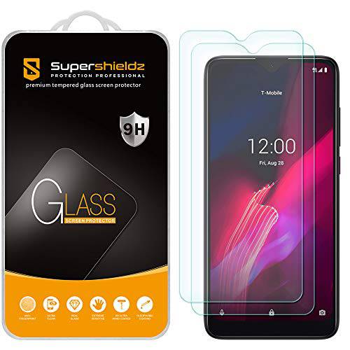 (2 팩) Supershieldz  T-Mobile Revvl 4 강화유리 화면보호필름, 액정보호필름, 안티 스크레치, 기포 프리