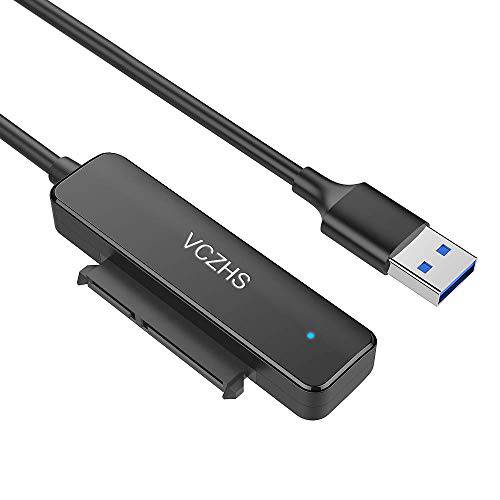 VCZHS SATA to USB C 케이블 - SATA to USB 3.1Type C 어댑터 케이블 USB 3.0 to 2.5 인치 SATA III 하드디스크 어댑터 지원 UASP, USB C to SATA