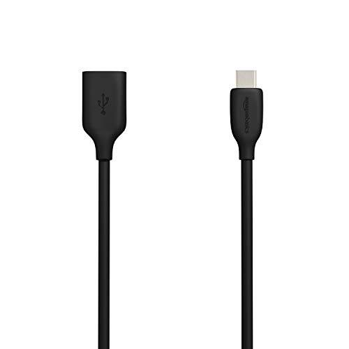 AmazonBasics USB-C 3.1 Gen1 to USB-A 어댑터 (USB-IF 인증된) - 블랙