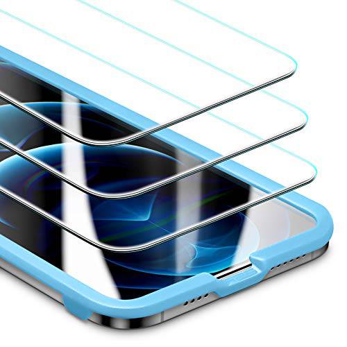 ESR Tempered-Glass 화면보호필름, 액정보호필름 호환가능한 아이폰 12 프로 맥스 6.7-Inch [3 팩] [Triple-Strength HD 글래스] [간편 설치]