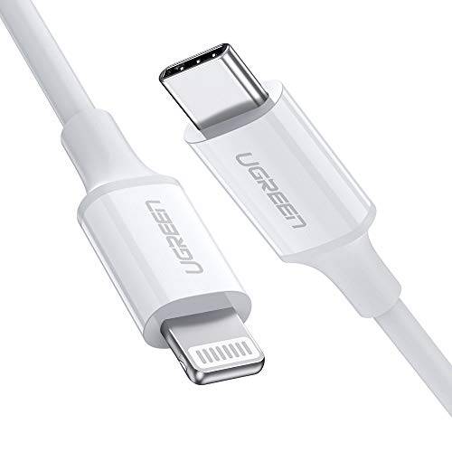 UGREEN USB-C to 라이트닝 케이블 [6FT MFi-Certified] 파워 Delivery 고속충전 동기화 타입 C PD 충전기 아이폰 12 미니 12 프로 맥스 11 프로 맥스 XR 8 플러스, 에어팟, 아이패드