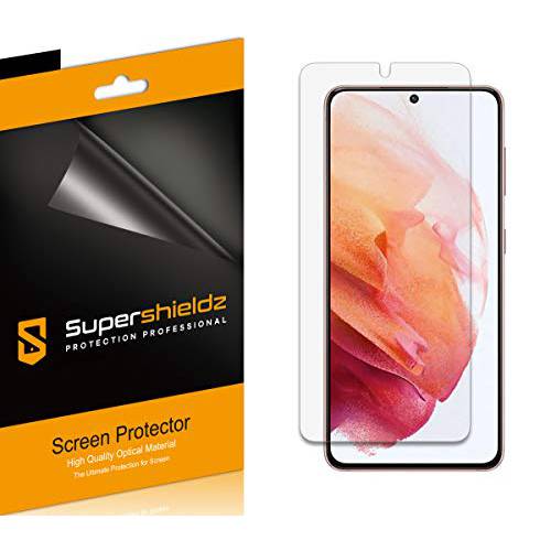 (6 팩) Supershieldz Designed 삼성 갤럭시 S21 5G 화면보호필름, 액정보호필름, 하이 해상도 클리어 쉴드 (애완동물)