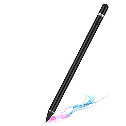 충전식 액티브 스타일러스 펜 터치 스크린, 디지털 Stylish 펜 펜슬 호환가능한 아이폰 아이패드 (블랙)