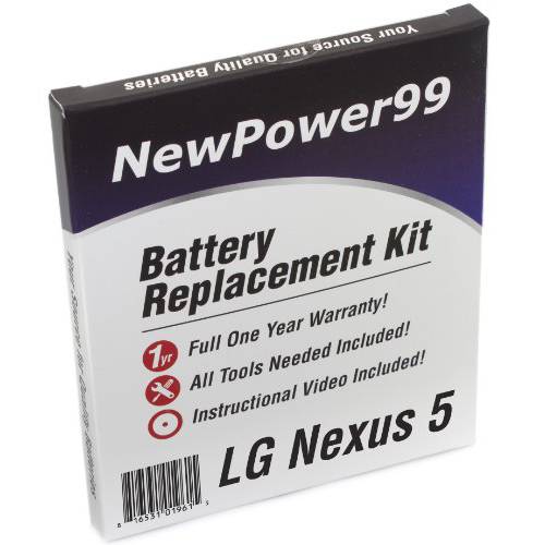LG 넥서스 5 배터리 키트 비디오, 툴, and Extended Life 배터리 from NewPower99