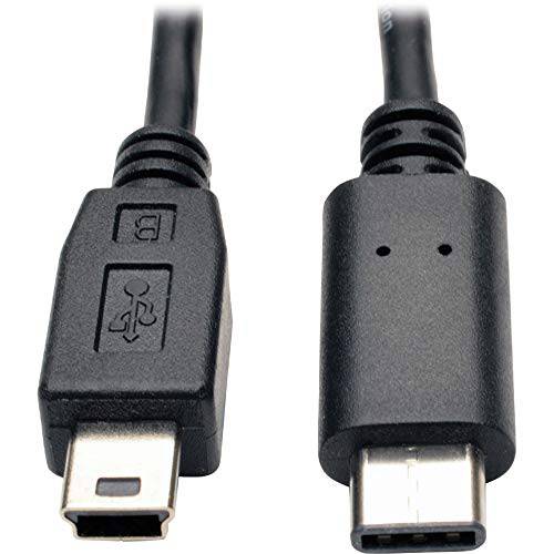 Tripp Lite 6ft USB 2.0 Hi-Speed 케이블 5-Pin Mini-B to USB Type-C USB-C M/ M 블랙