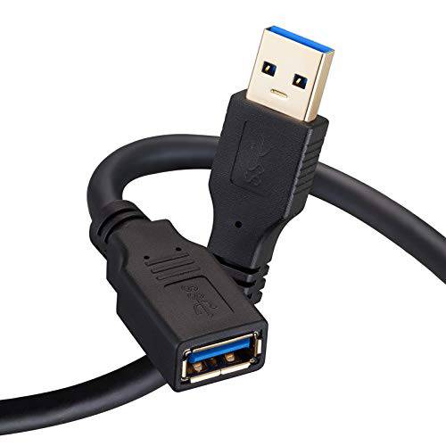 Nanxudyj USB 연장 케이블 20ft USB 3.0 확장기 타입 A Male to Female 데이터 전송 케이블 5Gbps 플레이스테이션, 엑스박스, 오큘러스 VR, USB 플래시드라이브, 카드 리더, 리더기,  하드디스크, 키보드, 프린터