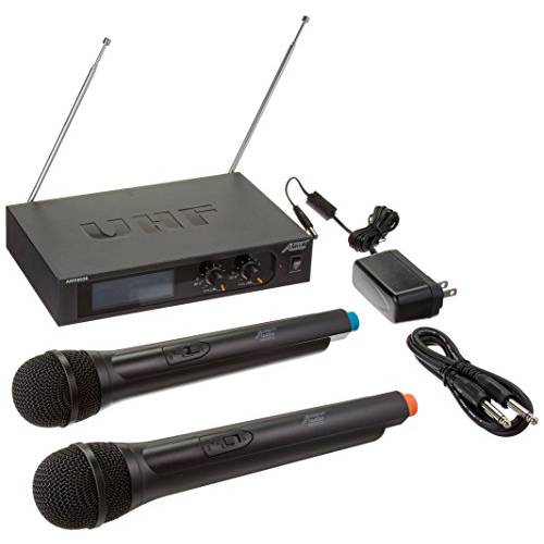 Audio2000’S tm AWM6026 VHF 듀얼 채널 무선 마이크,마이크로폰 시스템