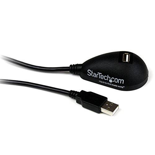StarTech .COM 5ft USB 2.0 연장 케이블 - Male to Female - 5 ft USB A to A 연장 케이블 노트북, 데스크탑, 태블릿, 태블릿PC,  웹캠& More (USBEXTAA5DSK),  블랙