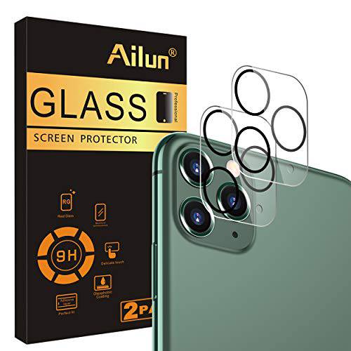 Ailun 렌즈 화면보호필름, 액정보호필름 호환가능한 아이폰 11 프로 and 11 프로 맥스 2Pack 강화유리 필름, [9H 강도] - HD