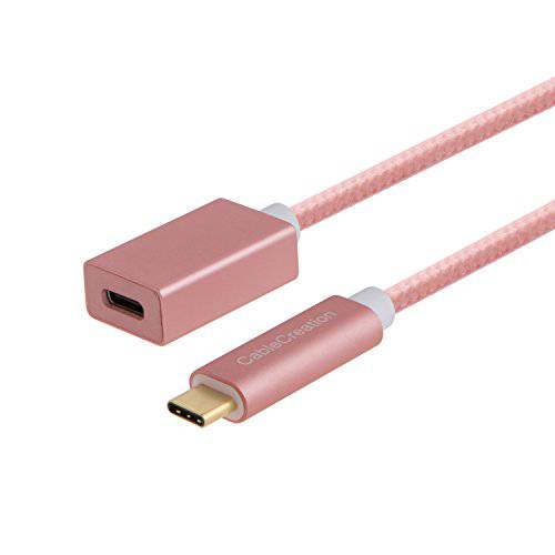 USB C 연장 케이블 10Gbps, CableCreation 3.3ft USB 3.1 타입 C Male to Female 연장 Cable(3A), 지원 4K 비디오 오디오 전송, 호환가능한 맥북 프로, 삼성 노트 8 etc, 1M/ 로즈 골드