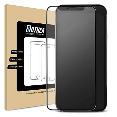 Mothca 매트 화면보호필름, 액정보호필름 아이폰 12 프로 맥스 Anti-Glare& Anti-Fingerprint 강화유리 클리어 필름 풀 스크린 케이스 친화적 기포방지 아이폰 12 프로 맥스 6.7-inch (2020)-Smooth as 실크