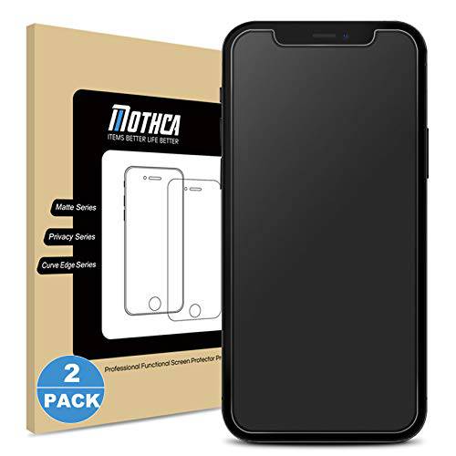 2 팩 Mothca 매트 화면보호필름, 액정보호필름 아이폰 12 미니 Anti-Glare& Anti-Fingerprint 강화유리 클리어 필름 케이스 친화적 기포방지 아이폰 12 미니 5.4-inch (2020)-Smooth as 실크
