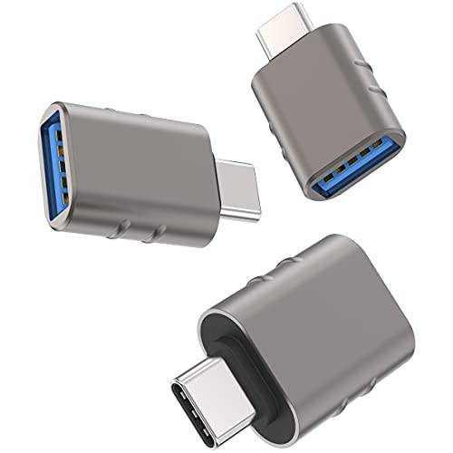 USB C to USB A 3.0 어댑터 (3-Pack), USB C Male to USB 3.0 Female OTG 어댑터 호환가능한 맥북 프로 After 2016 맥북 에어 After 2018 Dell XPS and Other 타입 C or 썬더볼트 3 디바이스