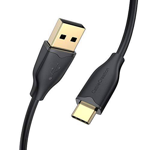 CableCreation USB 타입 C 케이블 3A 고속충전, 4ft USB-A to USB-C 케이블, 호환가능한 맥북 (프로), 갤럭시 S20/ S10/ S9/ S9+, 픽셀 3 XL, 고프로 히어로 8 7, 1.2M/ 블랙