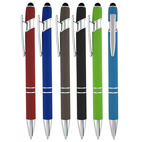 스타일러스 펜 -스크린 스타일러스 펜 소프트 고무 그립- 센서티브 러버 팁 Your 폰- 호환가능한 most 터치 스크린 Devices-Assorted Colors-pen and 스타일러스 콤보, 6 팩