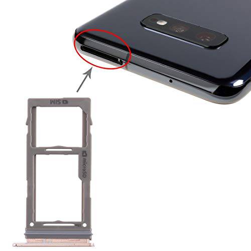 HAIJUN 휴대용 폰 교체용 파츠 SIM 카드 트레이+  마이크로 SD 카드 트레이 삼성 갤럭시 S10+ / S10/ S10e 플렉스 케이블 ( 컬러 : 로즈 골드)