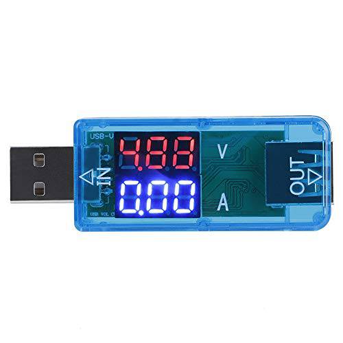 USB 테스터 전류계 Current 미터 USB 전압계 용량 테스터 멀티미터,전기,전압계,측정 컬러 LCD 보조배터리, 파워뱅크 볼트 파워 테스터 Phones(Blue)
