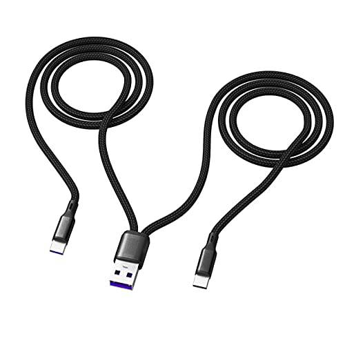 듀얼 USB C 멀티 충전 케이블 5A 듀얼 1.2meters 케이블 멀티 USB 케이블 USB 충전 케이블 나일론 Braided 듀얼 USB C 충전기 케이블  휴대폰 and More