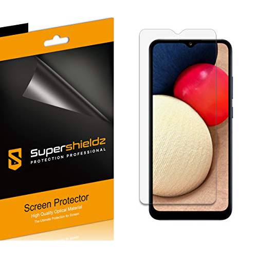 (6 팩) Supershieldz Designed 삼성 갤럭시 A02s 화면보호필름, 액정보호필름, 하이 해상도 클리어 쉴드 (애완동물)