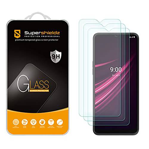 (3 팩) Supershieldz Designed T-Mobile Revvl V+ 5G/ Revvl V 플러스 5G 강화유리 화면보호필름, 액정보호필름, 안티 스크레치,  기포방지