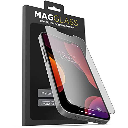 Magglass 매트 화면보호필름, 액정보호필름 Designed 아이폰 13 프로 맥스 강화유리 - 안티 글레어, 지문인식/ 오일 방지 디스플레이 가드 (케이스 호환가능한)