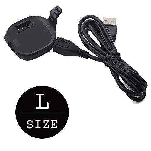 교체용 충전기 Forerunner 10/ 15 여성/ Man - USB 데이터 충전기 도크 충전 케이블 가민 Forerunner 10/ 가민 Forerunner 15 Size:Small/ 라지 (Large-Black)