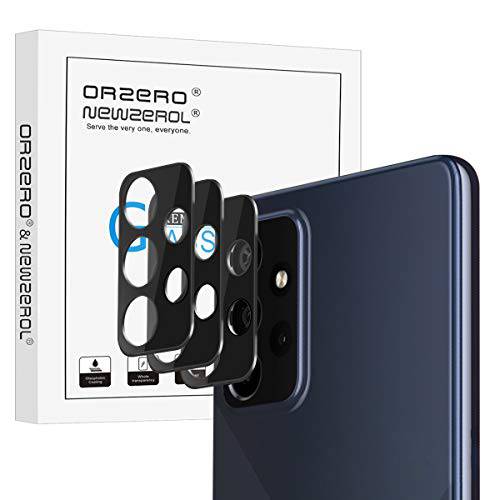 (3 팩) Orzero 호환가능한 삼성 갤럭시 A52, 삼성 갤럭시 A72 (4G& 5G) 카메라 렌즈 보호, 9 강도 HD Anti-Scratch 풀 커버리지 Bubble-Free (라이프타임 교체용)