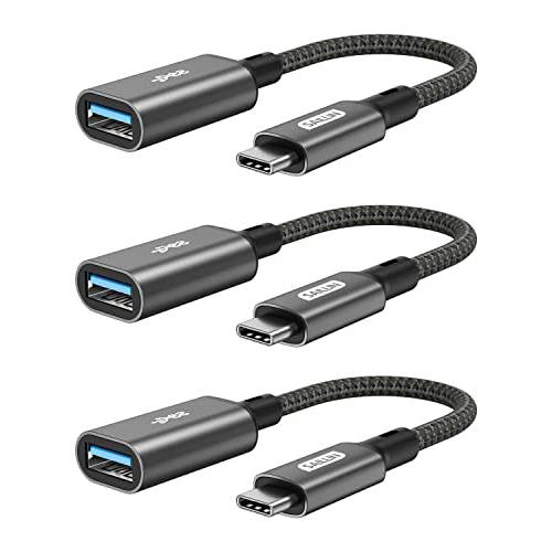 USB C to USB 어댑터 3 팩, SAILLIN 썬더볼트 3 to USB 3.0 어댑터 OTG 케이블, USB 타입 C to USB Female 컨버터, 변환기 호환가능한 맥북 프로/ 에어 2020, 패드 프로 2021, 갤럭시 S21/ 노트 10, and More