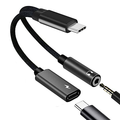 USB C to 3.5mm 오디오 and 충전기 어댑터, USB 타입 C 헤드폰 어댑터 충전기, 3.5mm Aux and 60W PD 고속충전기 어댑터 아이패드 프로, 삼성 S21 etc USB C 디바이스