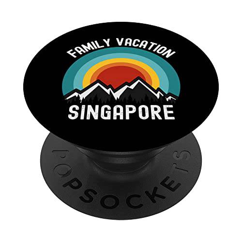 싱가포르 패밀리 휴가 매칭 차림새 PopSockets 스왑가능 PopGrip
