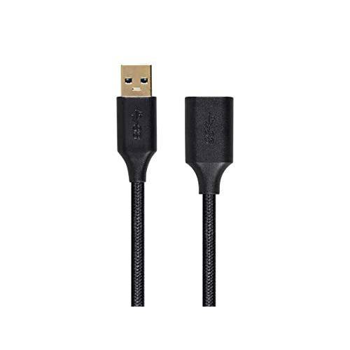 Monoprice USB&  라이트닝 케이블 - 3 Feet - 블랙 | USB 3.0 A Male to A Female 프리미엄 연장 케이블