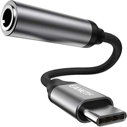 Eanetf USB C to 3.5mm 오디오 어댑터 타입 C Female 헤드폰 잭 어댑터 Hi-Res DAC 케이블 삼성 S21 노트 20 울트라 S20 FE 소니 XZ2 XZ3 구글 픽셀 5 4 3XL