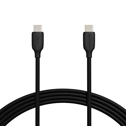 아마존 Basics 고속충전 USB-C to USB-C2.0 케이블 (USB-IF 인증된), 60W - 10-Foot, 블랙 (New 릴리즈)