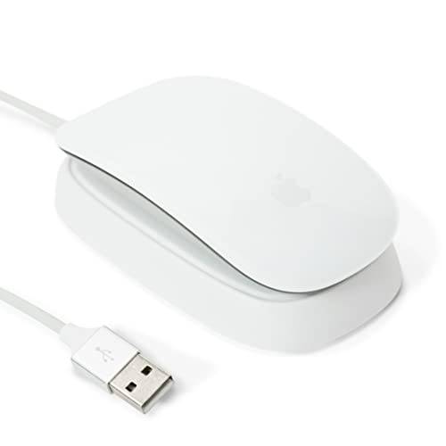 Ascrono - 충전 스테이션 애플 매직 마우스 2 - 화이트 - Perfect 매직 마우스 2 악세사리 | 쓸수있는 As 충전 도크,  스탠드&  충전기 | 포함 5ft (1.5m) USB-A to 라이트닝 케이블