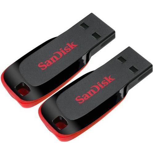 SanDisk Cruzer 32GB (16GB x 2) Cruzer Blade USB 2.0 플래시 드라이브 점프 드라이브 펜 드라이브 SDCZ50 - Two Pack