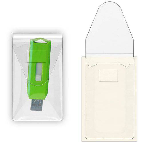 StoreSMART - USB 플래시드라이브 홀더- 벗기고&  스틱 스트립&  밀봉가능, 밀봉 덮개 - 25-Pack - TL10252-25