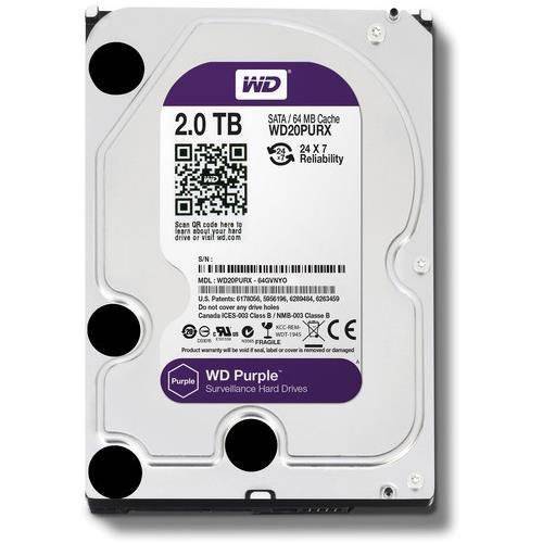 WD Purple 2TB Surveillance 하드 디스크 드라이브 - 5400 RPM Class SATA 6 GB S 64MB Cache 3.5 Inch - WD20PURX [Old Version]